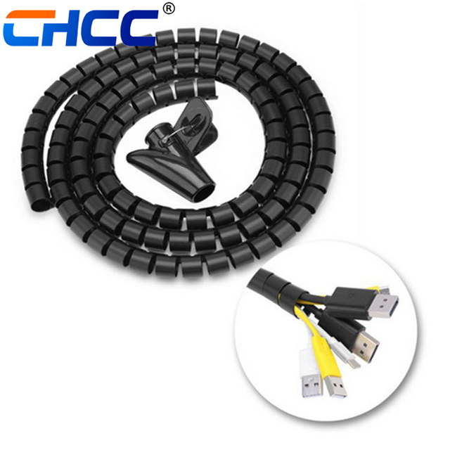 Smart Flexible Wholesale PE Plastic Hose Cable Management Spiral Wrapping Band Cable Spiral Protector