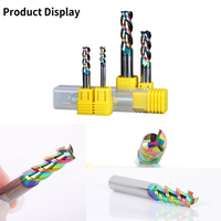 Fresa de extremo plano Hrc55 recubierta DLC de alta calidad HANDERK 2/3F juego de brocas de fresado de carburo sólido para máquina herramienta CNC