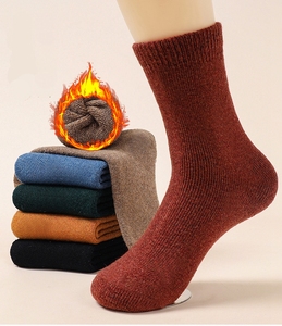 Nouvelle Arrivée Chaussettes Guêtres Unies en Laine Mérinos sans Pieds au-dessus de la Cheville pour Filles et Femmes, Chaudes pour l'Hiver, Usage Quotidien - Product Image 4