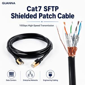 Cable de Conexión CAT8 S/FTP de Cobre Desnudo de 600MHz, Marca GUANNA, Directo de Fábrica, Cable CCA STP con Certificación CE ROHS para NAS, Router, Módem, Servidor - Product Image 1