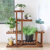 Étagère en bois pour plantes de jardin, support à plusieurs niveaux, pour fleurs, à poser