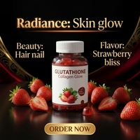 Gummies OEM au glutathion et au collagène saveur fraise – Complément sous marque privée pour l'éclat de la peau, le soutien des cheveux et des ongles