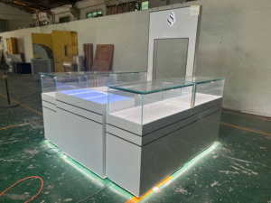 Thiết kế Nước hoa kiosk với quầy thu ngân kính cường lực nước hoa hiển thị trường hợp - Product Image 2