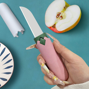 Nahe Stainless Steel Fruit Knife Green Pink C1WSF Portable Multi Purpose Peeler For Kitchen Outdoor Use - Product Image 3