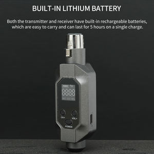 TNH-Transmisor y receptor inalámbrico con cable a Xlr, sistema de micrófono inalámbrico UHF <span class=keywords><strong>para</strong></span> mezclador de audio, <span class=keywords><strong>bajo</strong></span> de guitarra eléctrica - Product Image 6