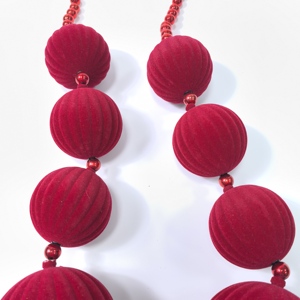 Cuentas de <span class=keywords><strong>Calabaza</strong></span> Jumbo al por Mayor - ABS Terciopelo Rojo CE Navidad Mardi Gras a Granel - Product Image 2