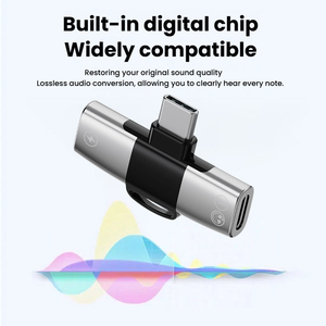 Adaptateur OTG 2-en-1 double USB Type C avec <span class=keywords><strong>prise</strong></span> audio AUX et chargeur DC 30W en alliage d'aluminium pour téléphone portable <span class=keywords><strong>iPhone</strong></span> Pro et ordinateur portable - Product Image 6