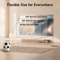 Nouveau projecteur intelligent 2026 au design football, Wi-Fi, cinéma, théâtre, multimédia, projecteur portable
