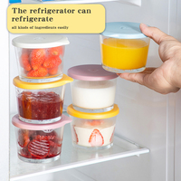 Stoples Kaca Kedap Udara dengan Tutup Anti Bocor, Dapat Ditumpuk, Aman untuk Microwave, Tahan Lama, Wadah untuk Kulkas & Lemari Dapur, Kemasan Karton