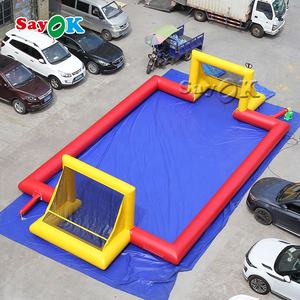 Terrain de football interactif <span class=keywords><strong>géant</strong></span> pour aire de <span class=keywords><strong>jeux</strong></span>, terrain de football gonflable extérieur, <span class=keywords><strong>jeux</strong></span> gonflables - Product Image 4