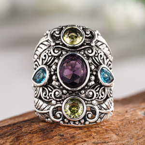 Anello Vintage con Texture a Foglia per Donne, Stile Etnico, Accessorio da Dito Audace e alla Moda per Feste, Regalo - Product Image 5