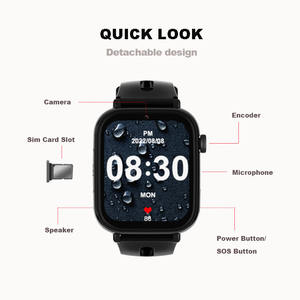 Vente chaude CT20 enfants GPS montre intelligente 4G carte SIM <span class=keywords><strong>Setracker</strong></span> <span class=keywords><strong>2</strong></span> app 1.85 pouces grand écran HD téléphone connecter SOS bouton montre intelligente - Product Image 6