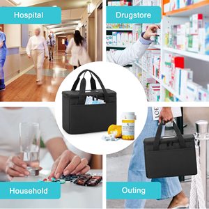 First Aid Bag Empty Small Medicine Storage Case Insulated Medication Cooler Bag Travel Pill Bottle Cooler Bag - Product Image 4