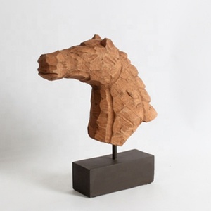 Artesanías de madera de la mejor calidad, decoración del hogar, decoración de estilo nórdico, fabricante de caballos de madera, fábrica India - Product Image 1