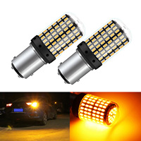 Liwiny New Hot 144Smd 3014 Car Tun Signal Light Rouge Jaune Blanc 10w Bay15s Bay15d 7440 7443 Auto Signal Ampoule