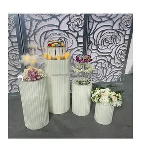 Factory Price Wedding Dessert Table White Round Cylinder Pedestal