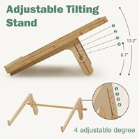 Table de puzzle en bois pour enfants avec 4 tiroirs de rangement et couvercle anti-poussière, support inclinable réglable, planche de puzzle portable avec surface en feutre