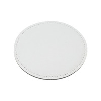 Dessous de verre en cuir Dessous de verre en cuir artificiel Boisson Tasse à café Tapis de thé rond Support de coussin de table