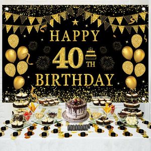 Cartel <span class=keywords><strong>de</strong></span> cartel <span class=keywords><strong>de</strong></span> tela <span class=keywords><strong>de</strong></span> Oro Negro suministros <span class=keywords><strong>de</strong></span> decoración <span class=keywords><strong>de</strong></span> fiesta <span class=keywords><strong>de</strong></span> <span class=keywords><strong>cumpleaños</strong></span> fotomatón telón <span class=keywords><strong>de</strong></span> fondo Banner <span class=keywords><strong>de</strong></span> fondo - Product Image 4