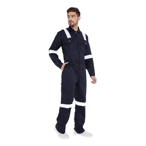 Combinaison de travail haute visibilité réfléchissante pour hommes, vêtements de travail de sécurité, vêtements de travail industriels, imperméables, coupe-vent, fluorescents, multi-poches - Product Image 3