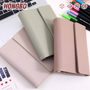 6 colores listos para enviar Litchi cuero A6 efectivo planificador carpeta billetera como anillo bolsos con hoja de mosca y sobre transparente disponible - Product Image 1