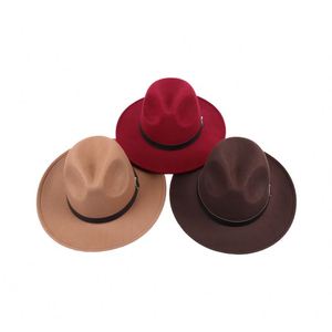 Nuevo Sombrero de Fieltro de Color Sólido 2026 para Niños, Estilo Retro Británico Jazz, Unisex, de Ala Plana, Tipo Gentry, para Pesca - Product Image 4