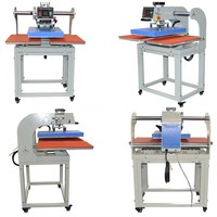 Nouvelle presse à chaud pneumatique semi-automatique à double station pour transfert DTF sur vêtements, avec des dimensions de 40x50-70 cm