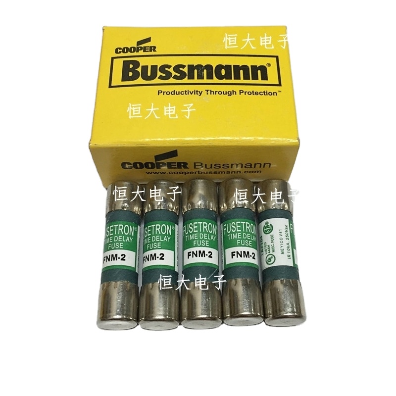 Низковольтное оборудование оригинальный предохранитель Bussmann fnm-2 Американский керамические украшения Временная задержка 10*38 мм 250V 2afuses