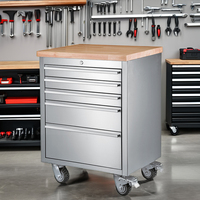 Armoire à outils en métal pour garage d'atelier Chariot de rangement en acier personnalisable avec poignée et roues pour l'organisation des outils