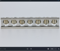 Barre de terre neutre à 7 ports homologuée UL KS KSLUG-T7-350-I AL9CU 350kcmil-6/185mm²-16mm² pour tableau de commutation