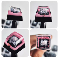 1u Handmade Personalized Artisan Cherry Blossom Mount Fuji Resin Epoxy Keycap for Mechanical Keyboard - Custom Decor
