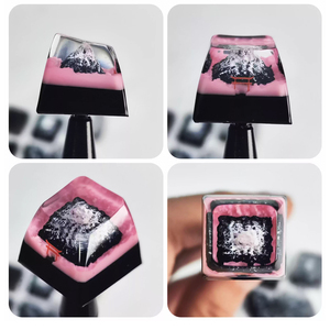 Capuchon de touche en résine époxy artisanale personnalisée à la main, motif <span class=keywords><strong>cerisier</strong></span> et <span class=keywords><strong>mont</strong></span> <span class=keywords><strong>Fuji</strong></span>, pour clavier mécanique - Décoration personnalisée - Product Image 4