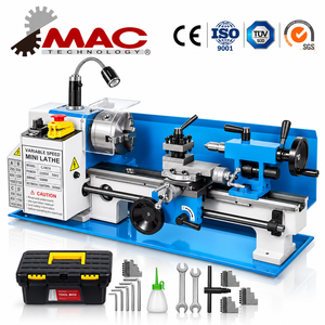 Mini tour manuel multifonctionnel de table en métal léger CJ18 avec moteur 550W, horizontal 7x14 pouces - Product Image 1
