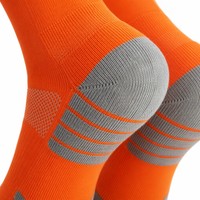 Chaussettes de sport de football pour femmes, montantes au-dessus du genou, avec bord côtelé, talon et bout renforcés, en maille, pour équipes sportives, OEM en gros