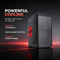 Caja de PC para Juegos y Oficina con Alto Flujo de Aire, Frente de Malla, Mini Torre, Acero SPCC, Ventilador RGB, Compatible con Micro ATX y Fuente de Alimentación ATX, Chasis Personalizado, Stock Meway