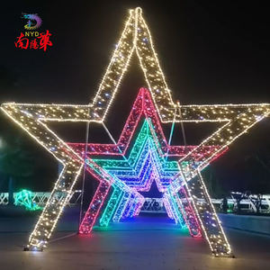 Christmas Start Colorful Waterproof el túnel <span class=keywords><strong>en</strong></span> forma de cinco estrellas <span class=keywords><strong>en</strong></span> el Festival de la luz se iluminó al aire libre Christmas Street - Product Image 3