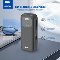 Batterie externe portable 10000 mAh avec câble Type C de 55 cm, PD22.5W, 20000 mAh, noire, petite, avec affichage numérique