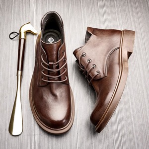 Sepatu <span class=keywords><strong>Boots</strong></span> Pria Bowei, Model Inggris Setengah Tinggi, Sepatu <span class=keywords><strong>Boots</strong></span> Musim Gugur/Dingin 2023 Terbaru, Model Tali, Sol Lembut, Serbaguna - Product Image 2