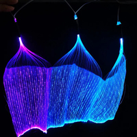 Robe de mariée exotique lumineuse à fibres optiques pour soirée