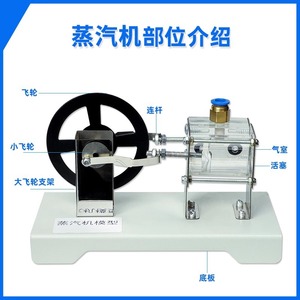Steam engine model (junior high school <b>physics</b>): steam pressure, piston movement, cylinder structure and working principle model - Product Image 4