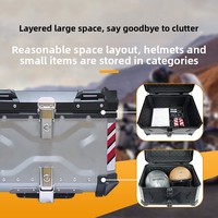 Top case moto en aluminium X-Embossed 45L, étanche, avec base à dégagement rapide, anti-collision, pour moto et scooter