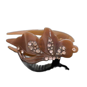 กิ๊บติดผมรูป<span class=keywords><strong>หางนกยูง</strong></span>ประดับเพชรแบบเกาหลี กิ๊บปากเป็ดสำหรับเกล้าผมด้านหลังศีรษะ ขายส่งจำนวนมาก กิ๊บพลาสติกทนทาน - Product Image 5