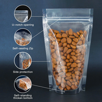 Sachet Doypack Transparent Refermable Personnalisé avec Fermeture Ziplock pour Emballage Alimentaire (Noix, Snacks, Bonbons) en Plastique Mylar