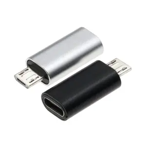 Alumínio USB C tipo-C fêmea para micro USB v8 macho OTG adaptador de carregamento de dados Android phone converter head