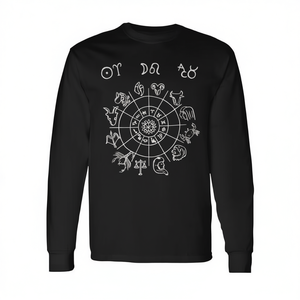 Camiseta de manga larga con diseño de Aries, Sol, Leo, Luna, Tauro y Astrología - Product Image 2