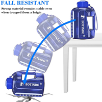 Bouteille d'eau sport grande capacité 74 oz pour adulte avec paille, en PETG, écologique, portable, pour boire directement, idéale pour le camping