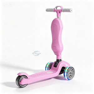 Patinete Infantil Deslizante con Ruedas de PU de Colores Intermitentes, Patinete para Niños con Ruedas de PU Brillantes, Altura Ajustable - Product Image 5