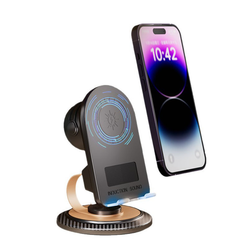 H58 Sensing Model 360 Degree Rotation for Bluetooth Wireless Speaker with RGB LED Plastic Phone Stand Battery Powered · image 6