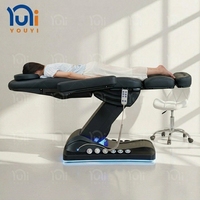 Table de massage électrique réglable moderne en cuir PU pour salon de beauté et spa, avec 3/4 moteurs, pour soins du visage et extensions de cils