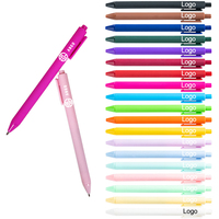 Stylo Gel Couleurs Bonbon Rose Jaune Bleu Noir Blanc Multicolore 0.5mm 1.0mm, Stylos Plastique Personnalisés en Caoutchouc Souple avec Impression Logo